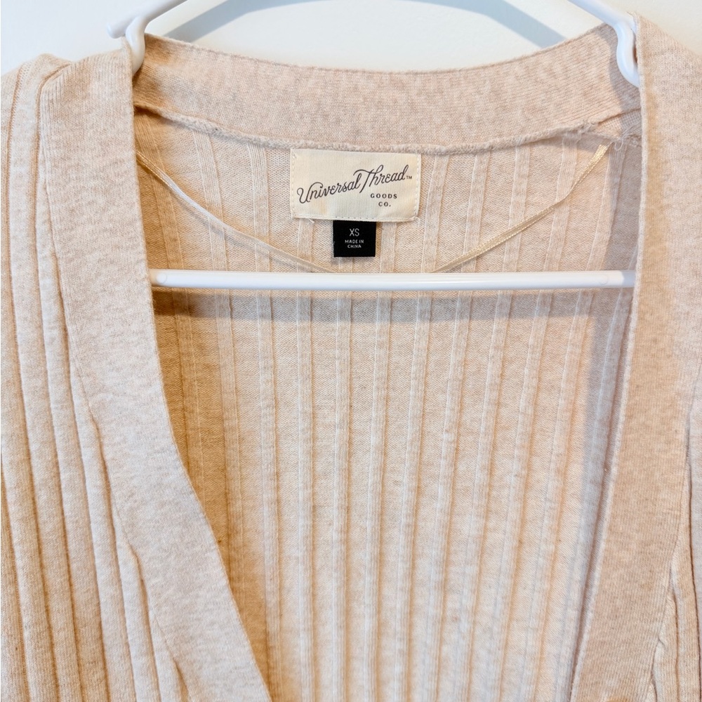 Cropped Ribbed Cardigan – XS – NWOT - Picture 3 of 3